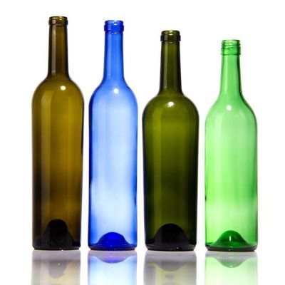500ml/750ml Glass Red Wine Bottle Dark Green Grape Wine Empty Bottle With  Design