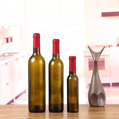 Green Transparent Wine Glass Bottle Custom Make 500ml 750ml Bordeaux  Burgundy
